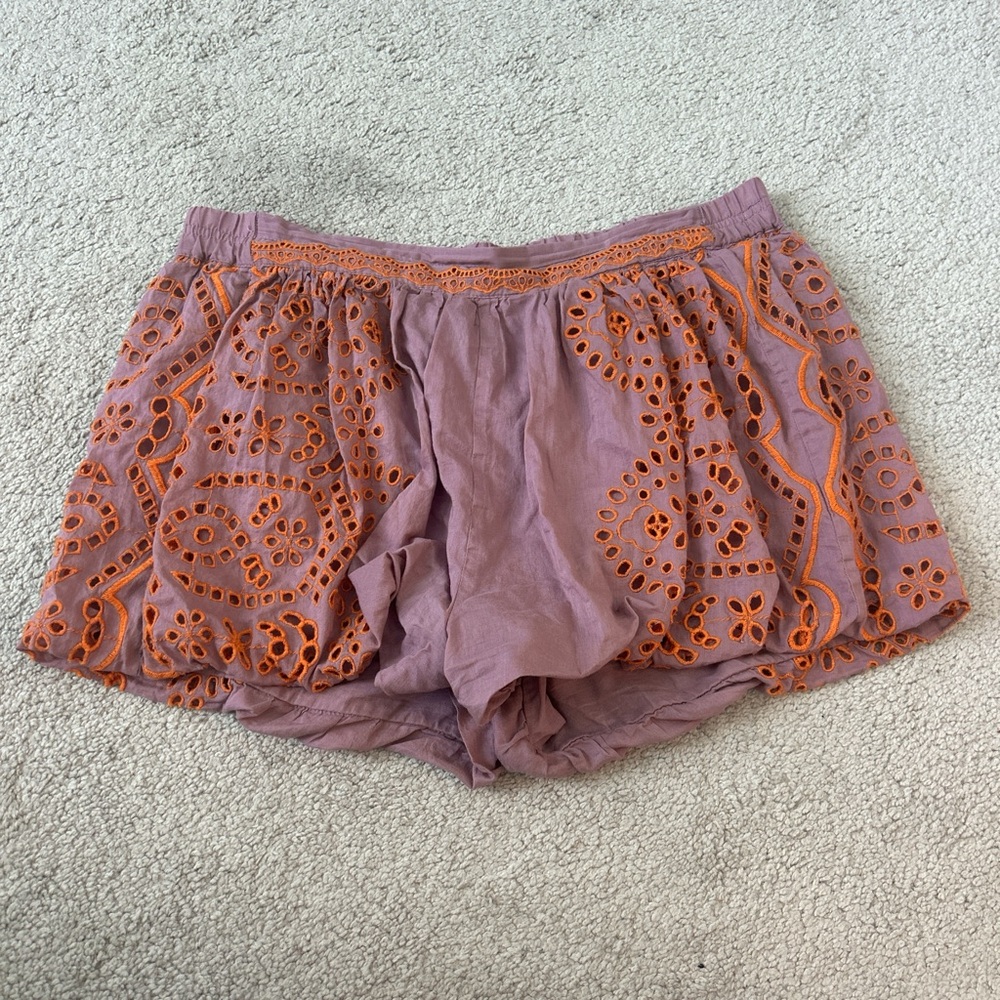 Free People Purple and Orange Shorts